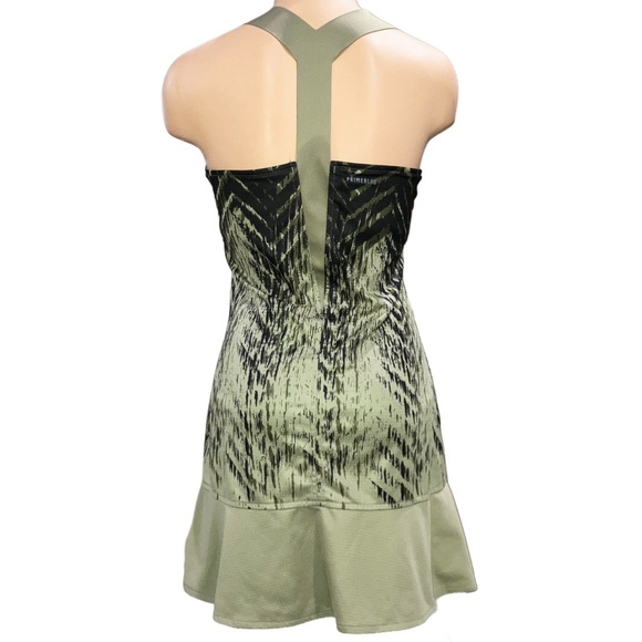 Adidas Primeblue Olive Orbit Army Green Black Tennis Pickleball Dress Sz Medium - Picture 8 of 13